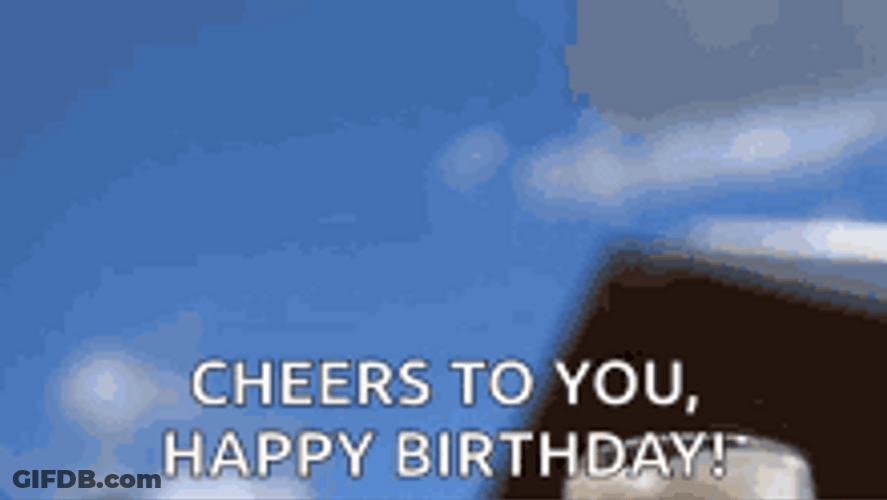 Happy Birthday Cheers Beer Drinks Friends Meme GIF