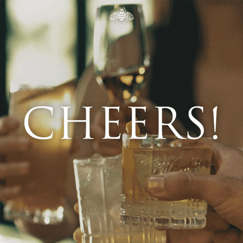 Happy Birthday Cheers Mixed Drinks Greeting GIF