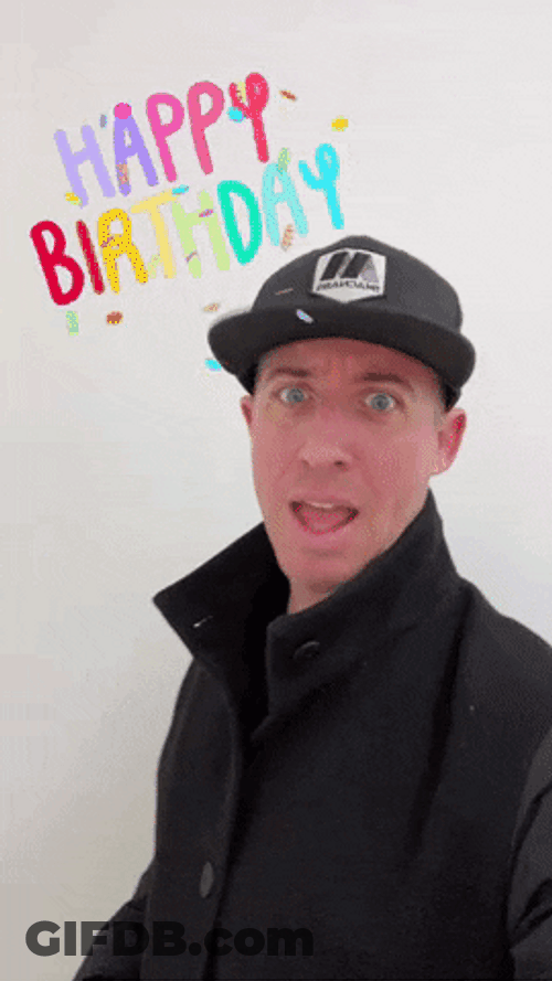 Happy Birthday Cheers Wine Flex Tongue Out GIF