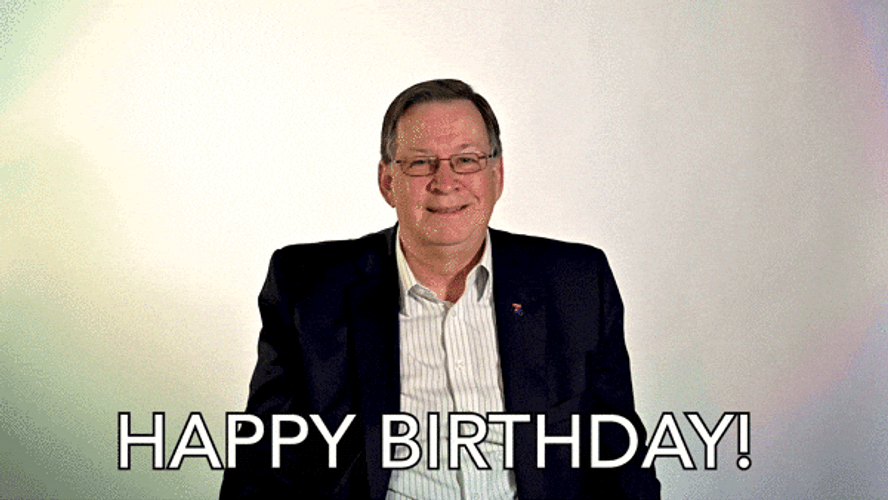 Happy Birthday Confetti From Old Man GIF