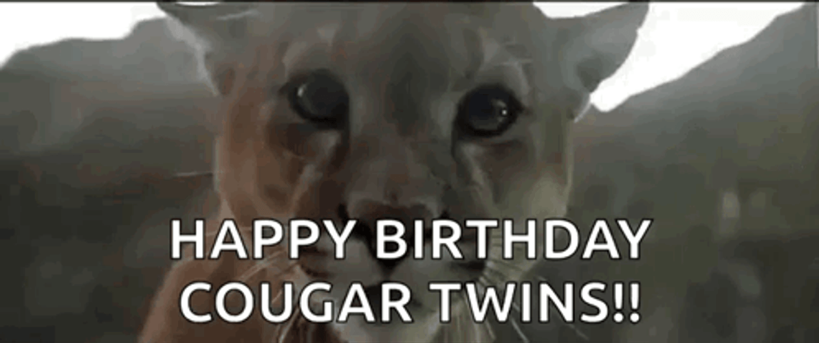 Happy Birthday Cougar Twins GIF