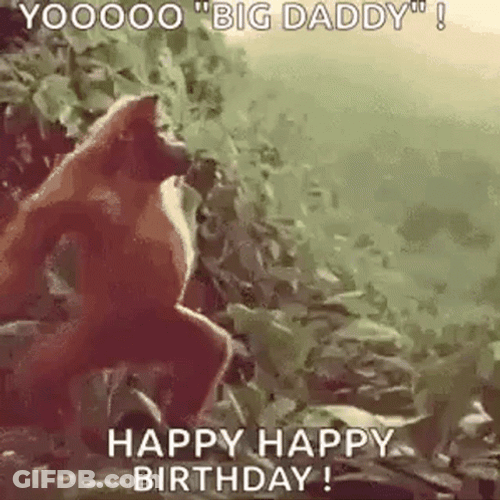 Happy Birthday Dad Dancing Monkey GIF
