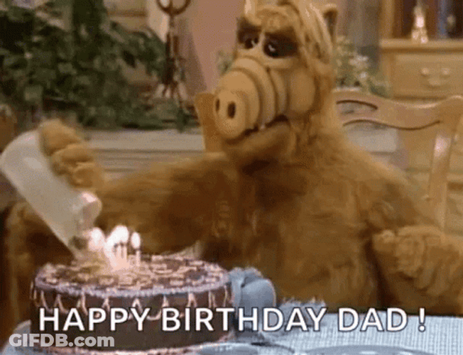 Happy Birthday Dad Funny Mascot GIF