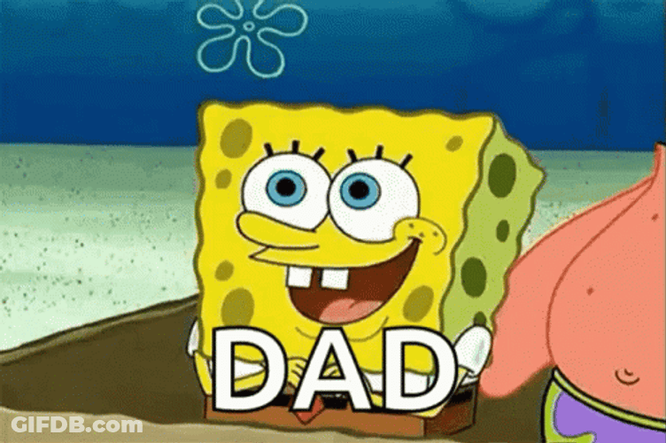Happy Birthday Dad Spongebob Making Rainbow GIF