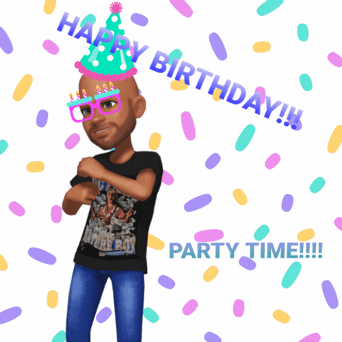 Happy Birthday Dance Black Man Avatar GIF