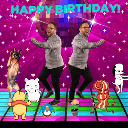 Happy Birthday Dance Disco Party Animals GIF