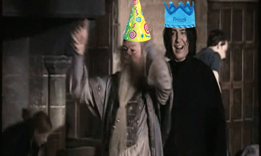 Happy Birthday Dance Dumbledore Snape GIF