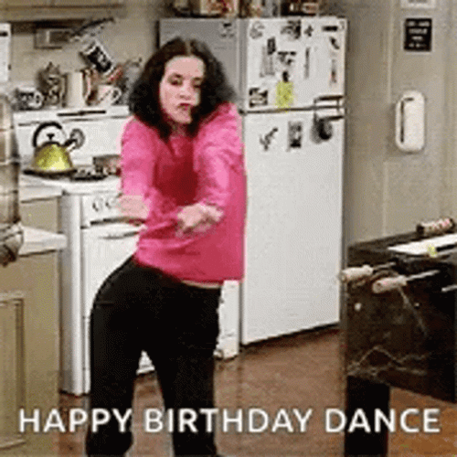 Happy Birthday Dance Monica Geller Friends GIF