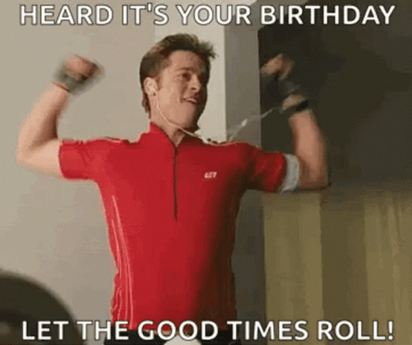 Happy Birthday Dance Workout Brad Pitt GIF