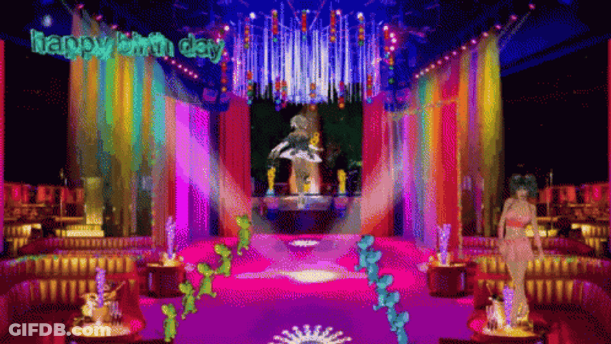 Happy Birthday Dancing Beach GIF