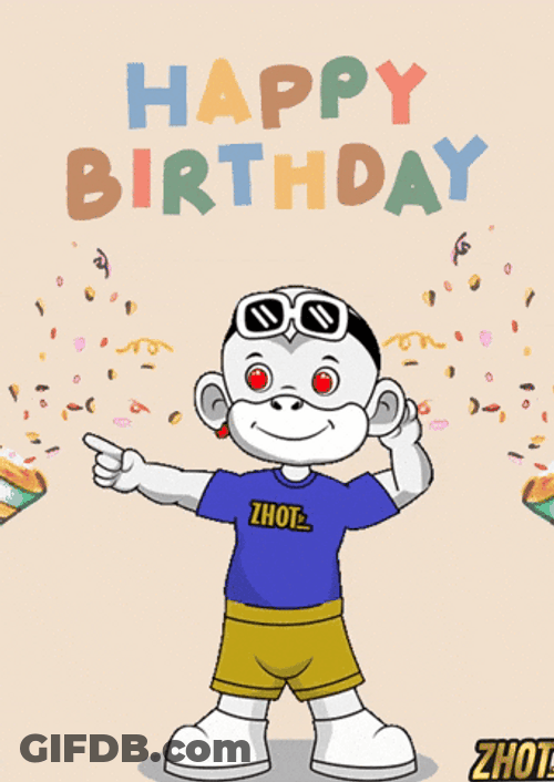 Happy Birthday Dancing Religious Cartoon GIF