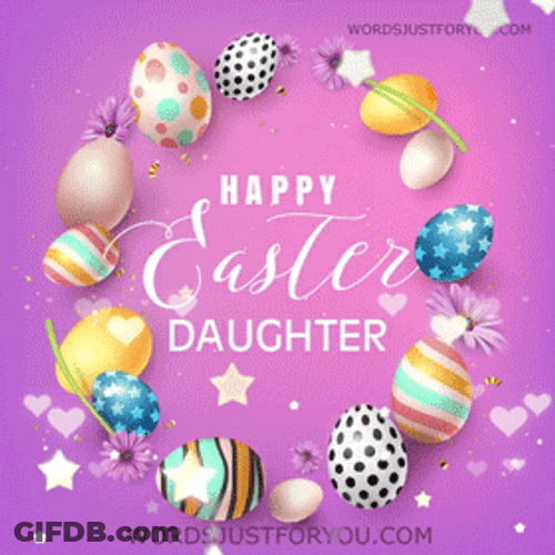 Happy Birthday Daughter Eggs Creative Art GIF