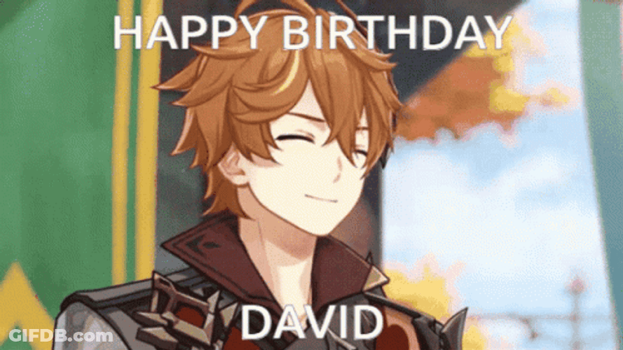 Happy Birthday David Genshin Impact Tartaglia Childe GIF