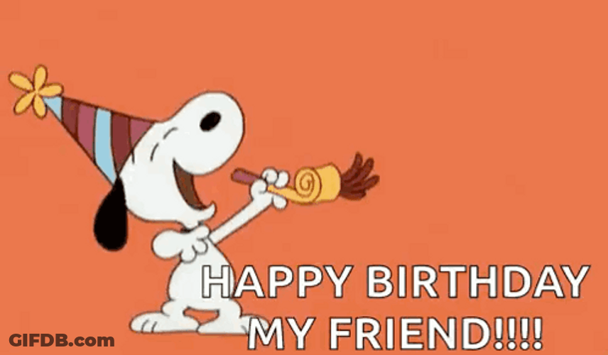 Happy Birthday Dear Friend Snoopy GIF