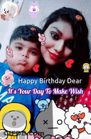 Happy Birthday Dear Make Wish Sign GIF