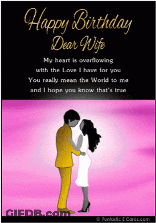 Happy Birthday Dear Wife GIF