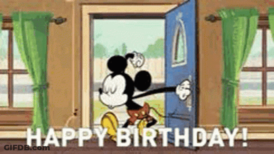 Happy Birthday Disney Mickey Mouse Surprise GIF