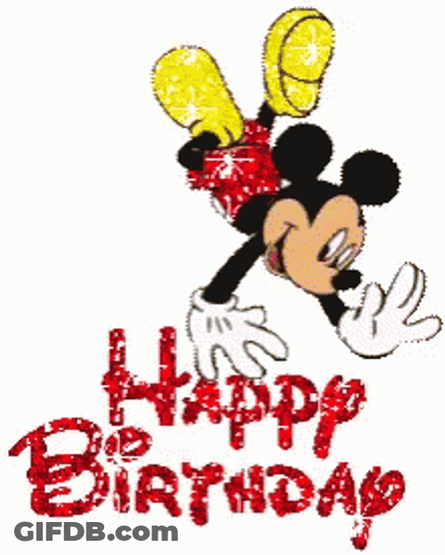 Happy Birthday Disney Shimmering Mickey Mouse GIF