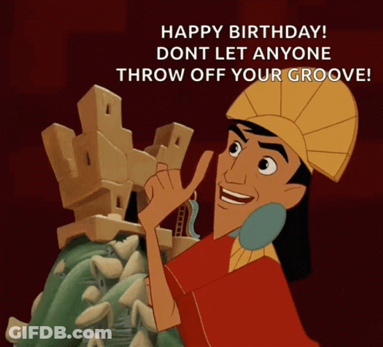 Happy Birthday Disney Smiling Kuzco GIF