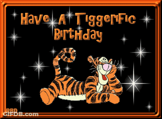 Happy Birthday Disney Sparkling Tigger GIF