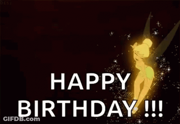 Happy Birthday Disney Tinkerbell Magic Dust GIF