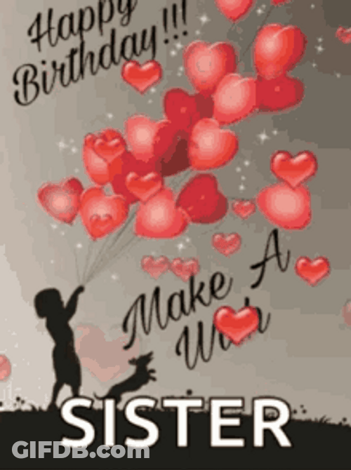 Happy Birthday Diva Sister Make Wish GIF