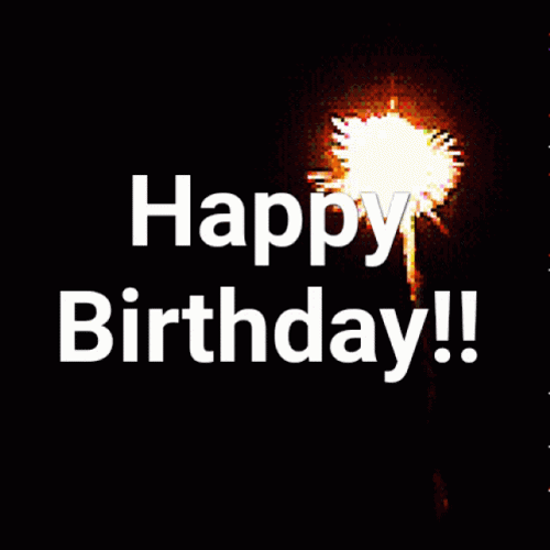 Happy Birthday Fireworks GIF