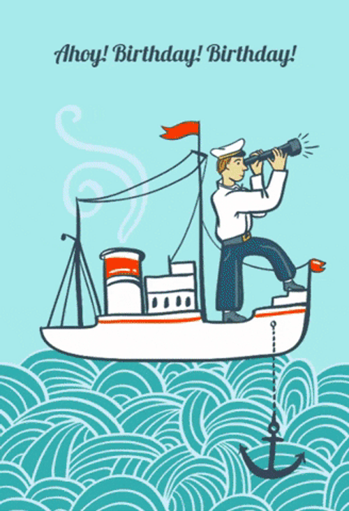 Happy Birthday Fishing Active Artwork GIF