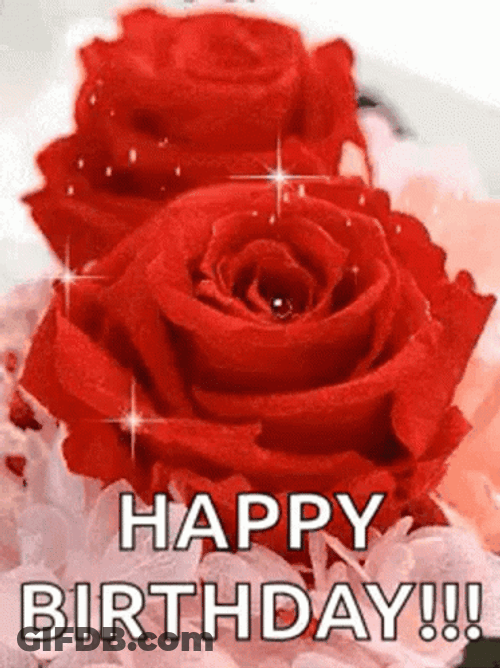 Happy Birthday Flowers Roses GIF