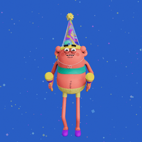 Happy Birthday Friend Dancing Cake GIF