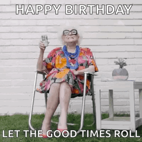 Happy Birthday Friend Grandma Cheers GIF
