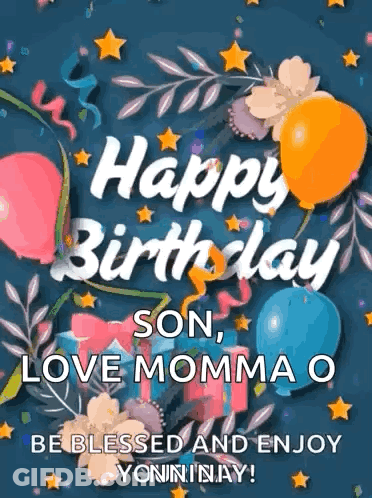 Happy Birthday From Danny And Myself Cake With Flowers GIF