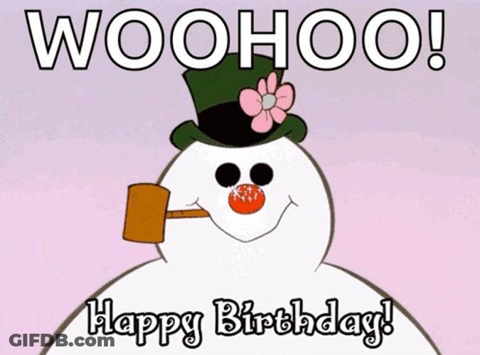 Happy Birthday Frosty The Snowman GIF