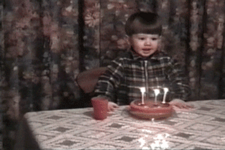 Happy Birthday Funny Boy Head Bang Candle Blow GIF
