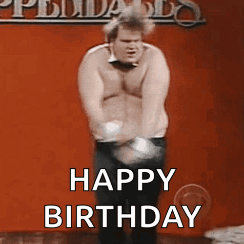 Happy Birthday Funny Chris Farley Dancing GIF