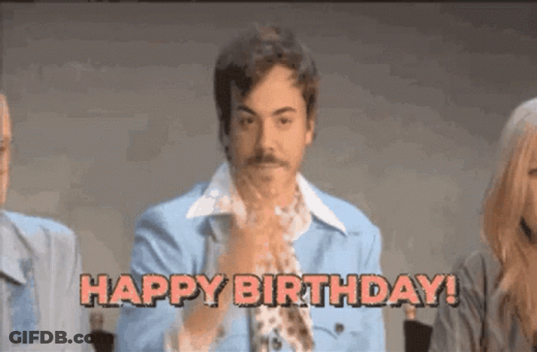 Happy Birthday Funny Man With Confetti GIF
