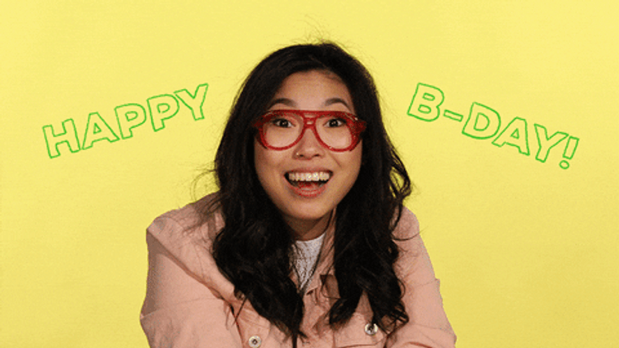 Happy Birthday Funny Popper Scared Awkwafina GIF