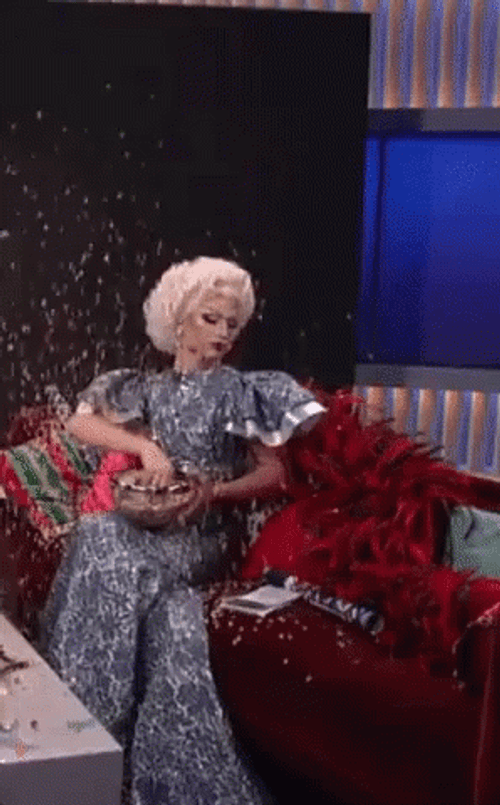 Happy Birthday Gay Tamara Mascara Tossing Confetti GIF