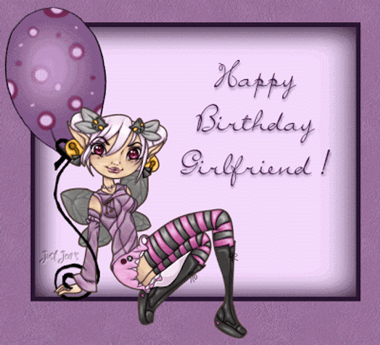 Happy Birthday Girl Friend Sassy Design GIF