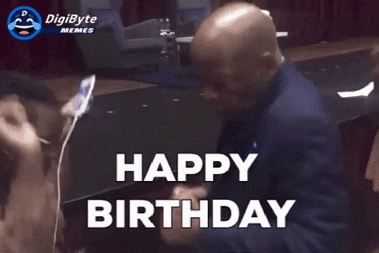 Happy Birthday Girlfriend Digibyte Dancing Old People GIF