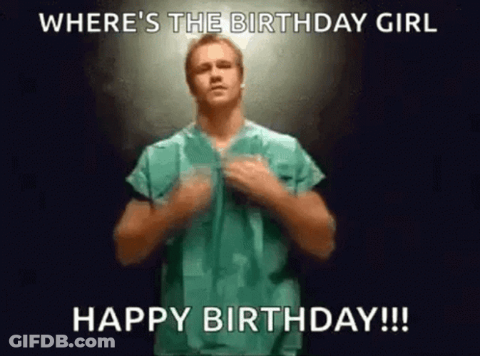 Happy Birthday Girlfriend Guy Ripping Shirt Off GIF