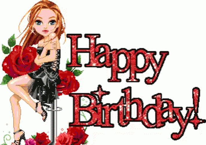 Happy Birthday Gorgeous Anime Girl GIF