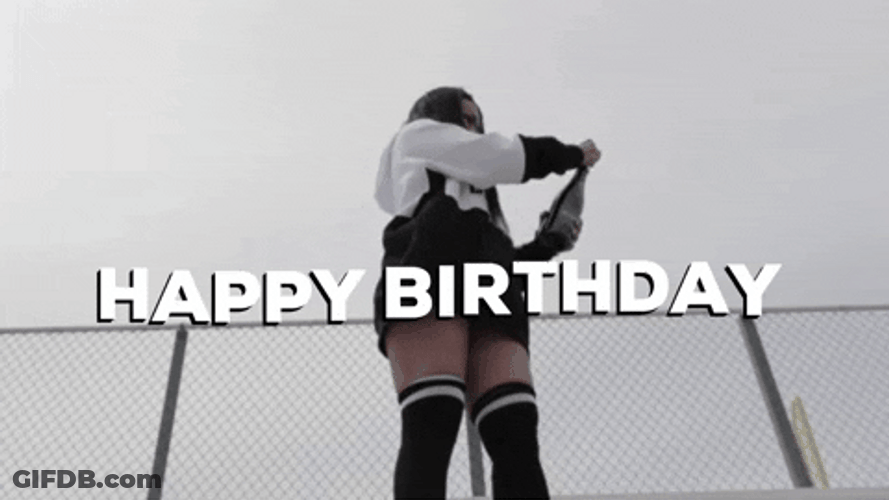 Happy Birthday Gorgeous Champagne Shower GIF