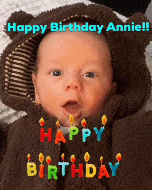 Happy Birthday Granddaughter Baby Letter Candles GIF