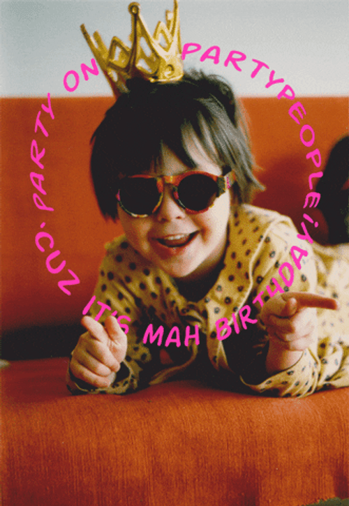 Happy Birthday Granddaughter Cool Tiara Shades GIF