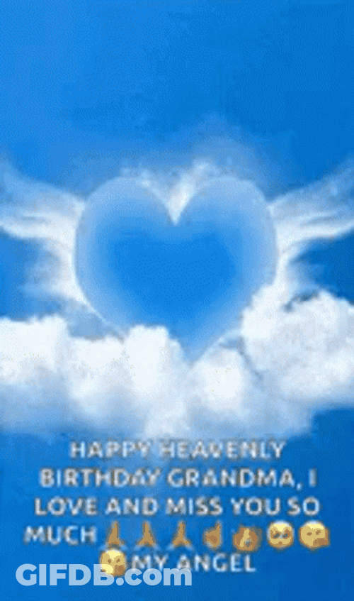 Happy Birthday Grandma Angel GIF