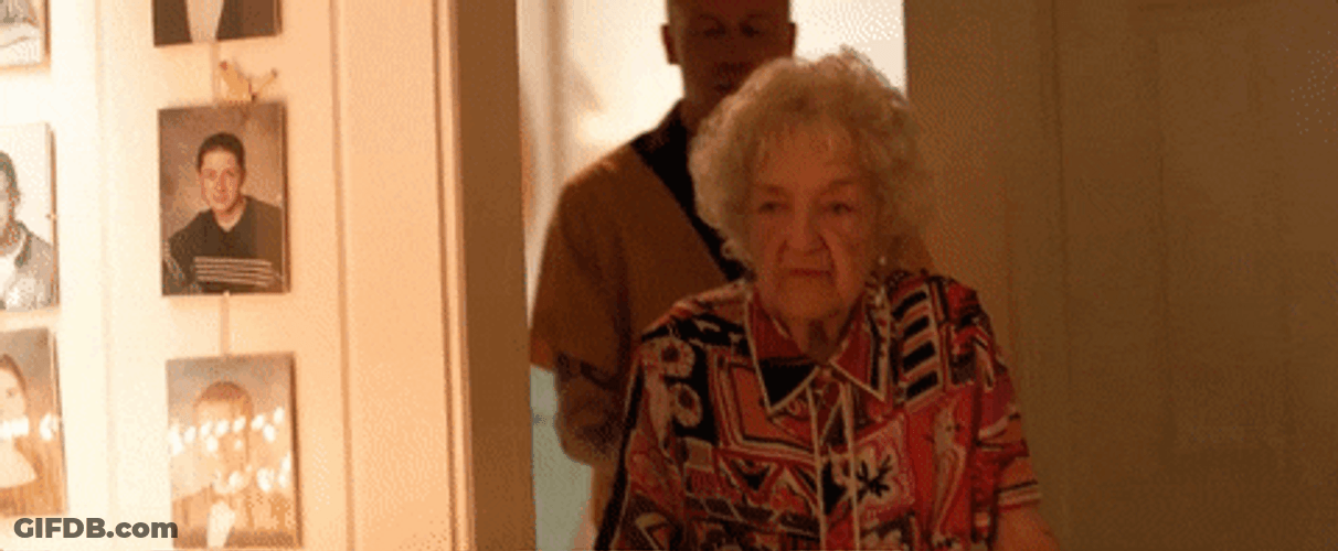 Happy Birthday Grandma Surprise Party GIF