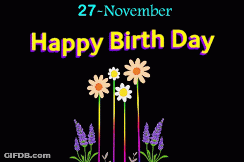 Happy Birthday Greeting Card GIF