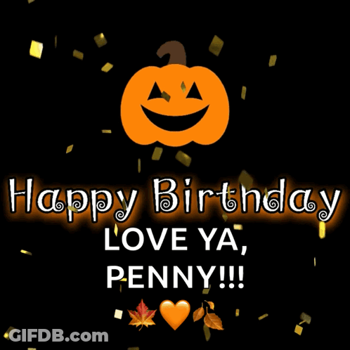 Happy Birthday Greeting Card Black Background GIF