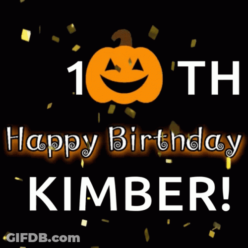 Happy Birthday Halloween October Baby Greeting GIF